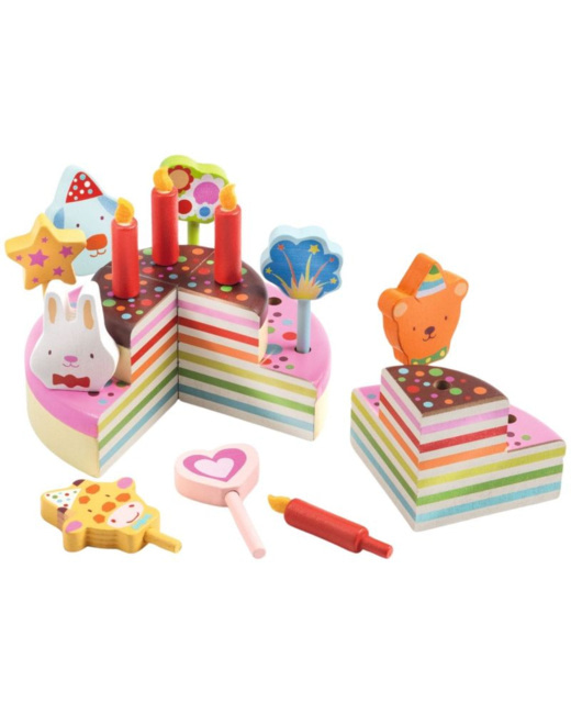 Gâteau en bois Happy Birthday