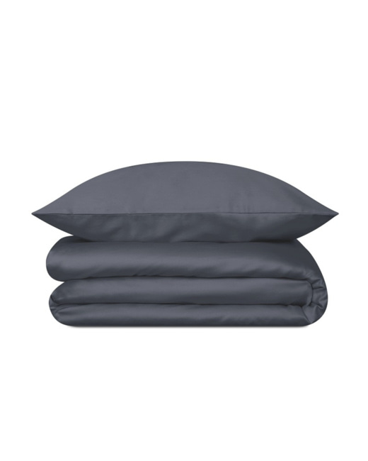Housse de couette en satin de coton - Anthracite