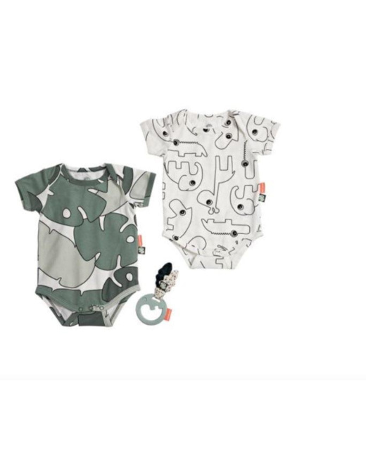 Bodies bébé avec hochet Tiny Tropics