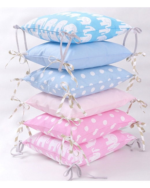 Taies de coussin pour tour de lit modulable