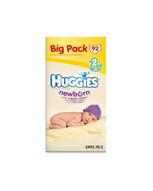 HUGGIES Newborn T2 3 6 kg VALUE BOX de 100 couches