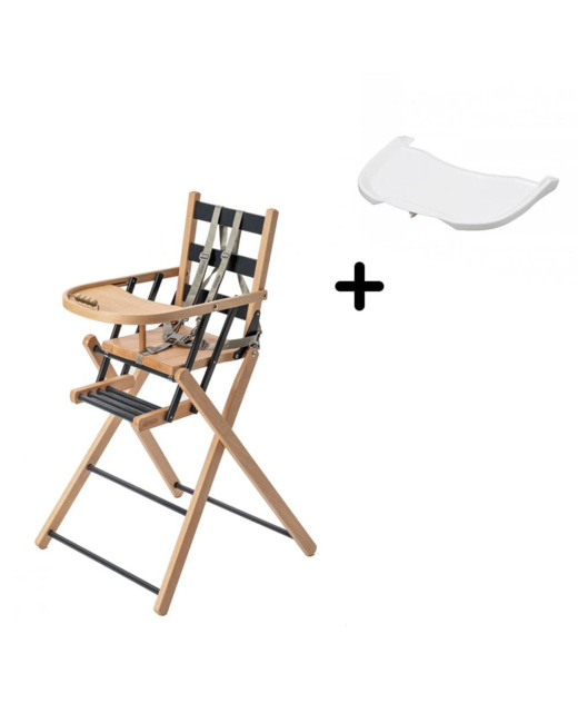 Pack chaise haute pliante hybride Sarah