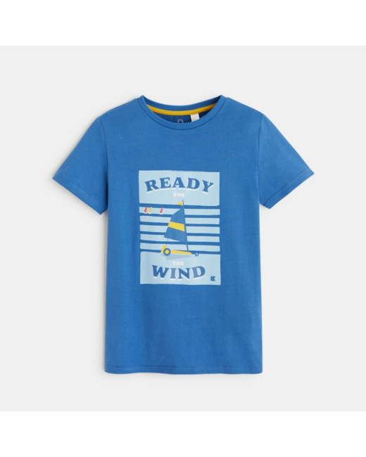 T-shirt à motif bleu garçon