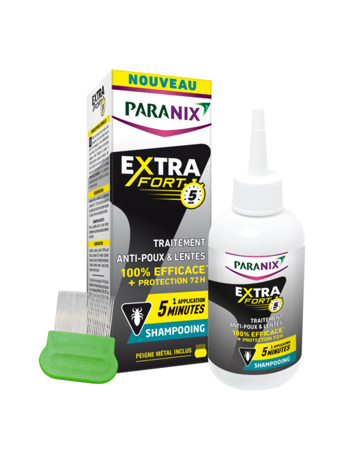 Shampooing anti-poux extra fort Paranix + peigne