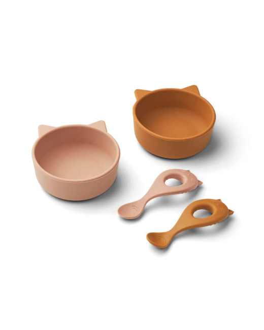 Coffret repas Evan - Cat mustard/dark rose mix