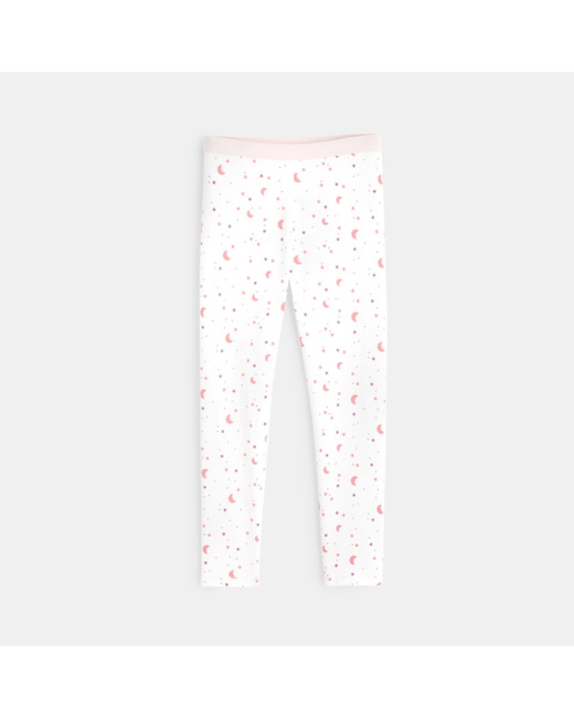 Caleçon long imprimé thermorégulant rose fille