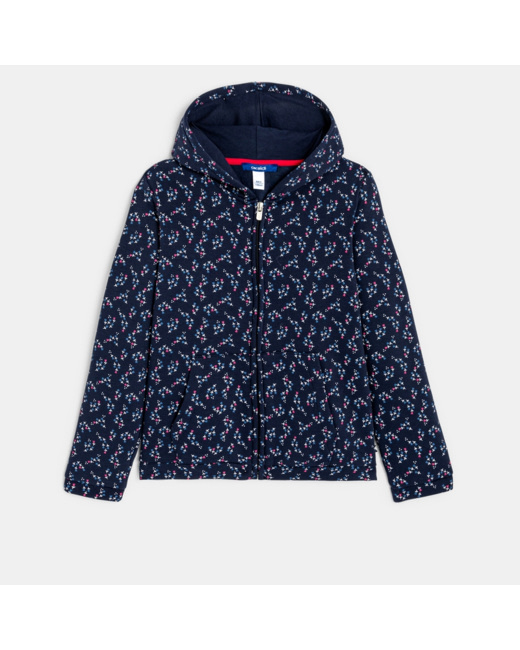 Sweat-shirt imprimé bleu fille