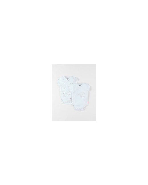 Set de 2 bodies naissance éléphant en coton
