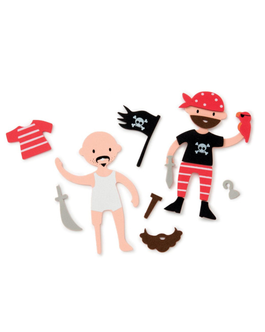 6 pirates en mousse à créer