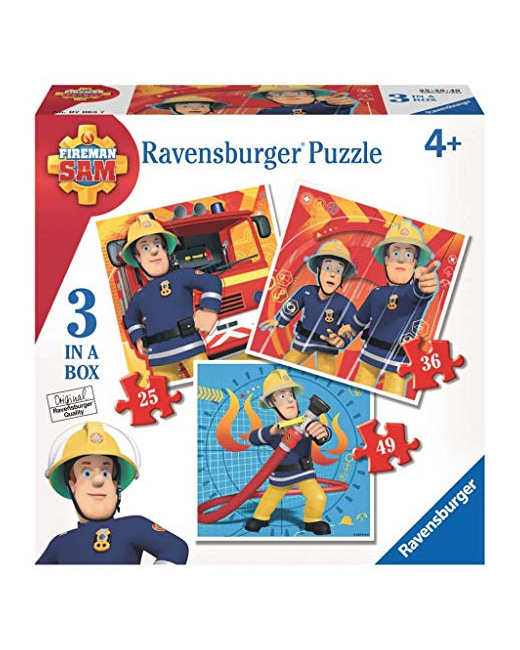 Puzzle - Pompier Sam - 3 puzzles - 25, 36 et 49 pièces