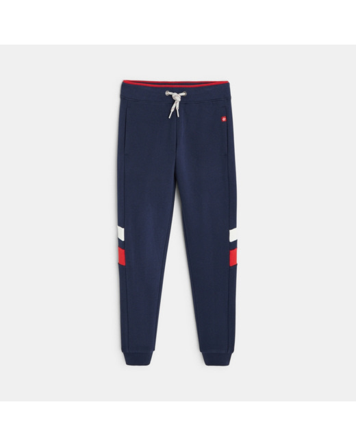 Pantalon jogging molleton bleu garçon