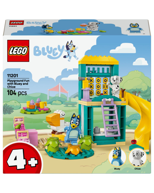 Bluey et Chloé à l’aire de jeux