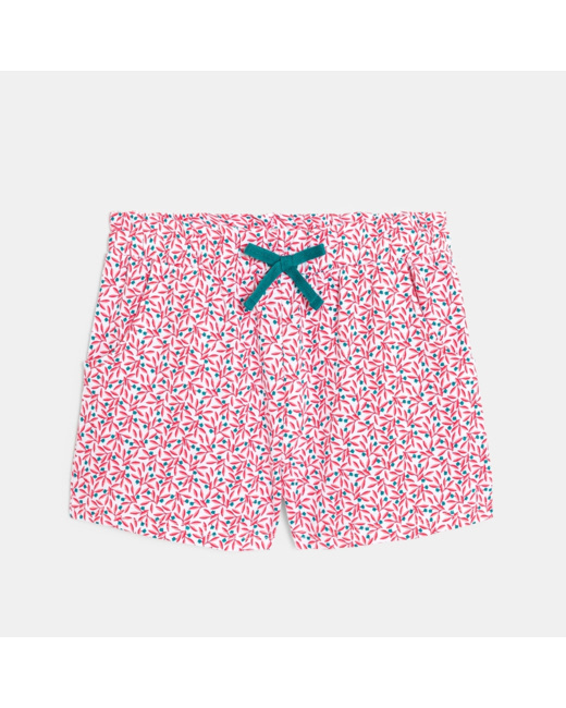 Short en jersey imprimé rose fille