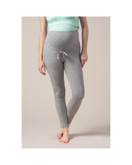 Pantalon de pyjama de grossesse en maille côtelée chinée