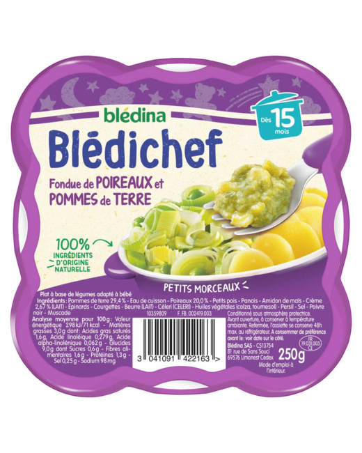 BLEDICHEF Fondue de poireaux et pommes de terre