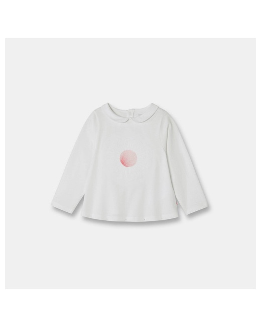 T-shirt à motif fleur brodé
