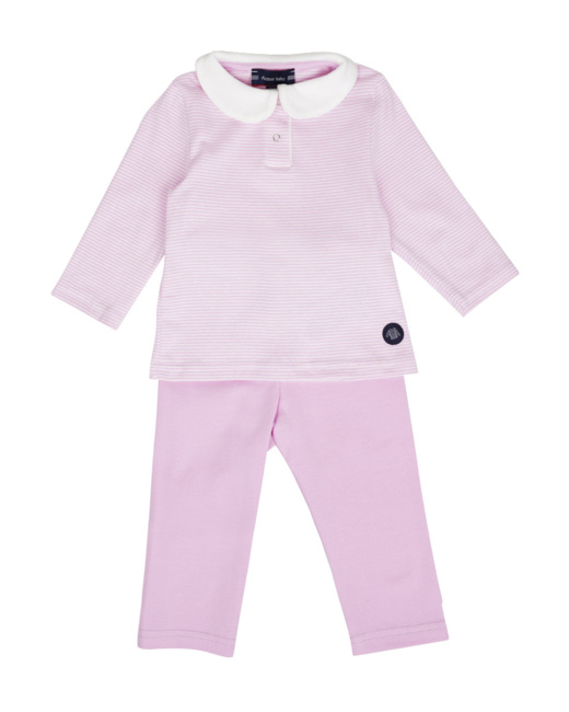 Ensemble pyjama Baby - coton - Mauve Rose/Milk