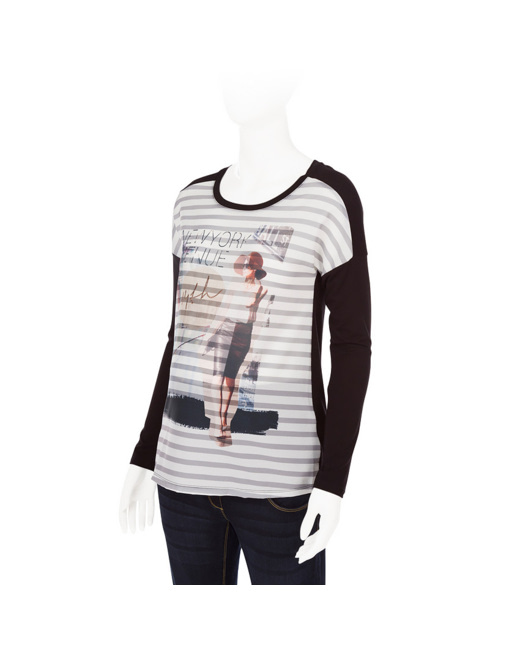 Tee-shirt manches longues de grossesse print sublimation