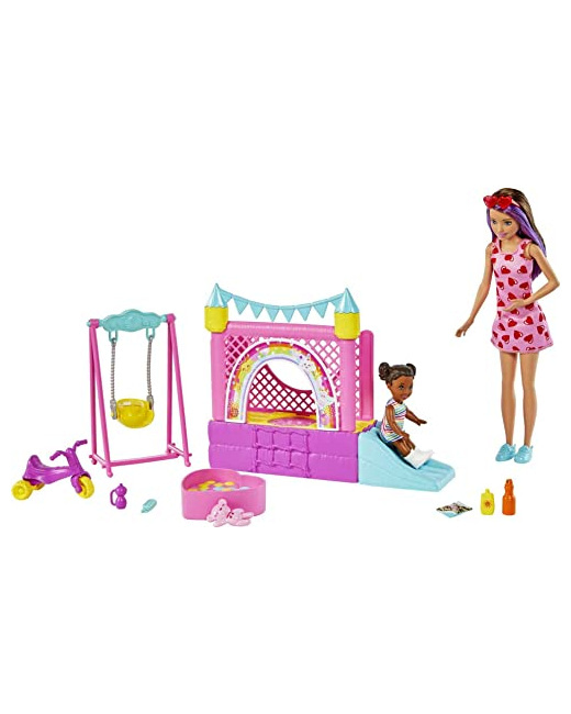 Barbie Skipper Babysitters - baby-sitter château gonflable