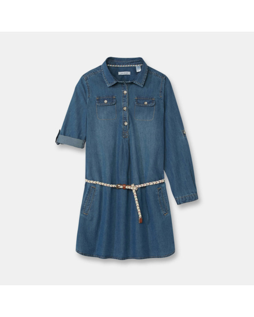 Tunique en jean bleu fille