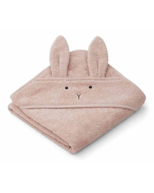 Sortie de bain bébé à capuche Albert rabbit rose