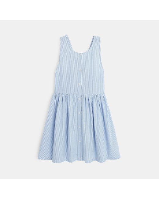 Robe bain de soleil rayée bleue fille