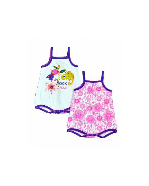 Body bébé fille à bretelles Magic travel