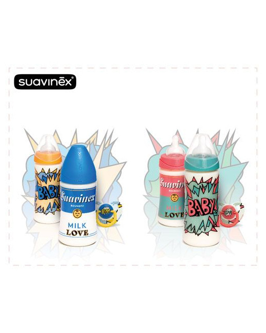 Pack Arty Baby 2 biberons + attache serviette