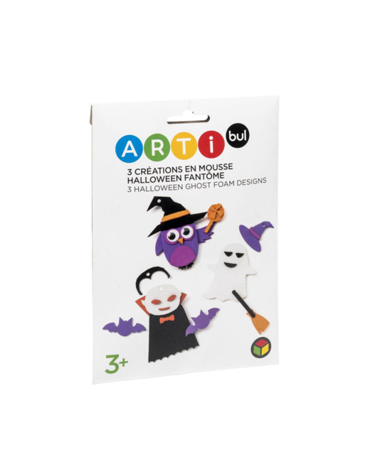 3 créations en mousse Halloween fantôme