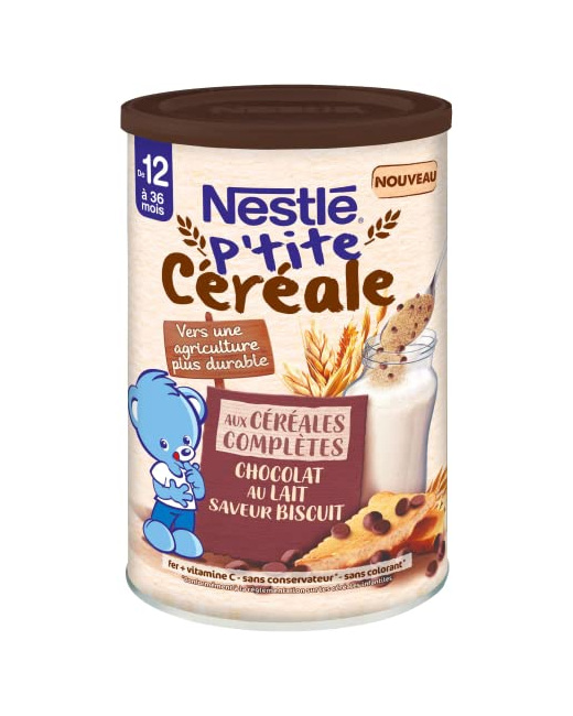 P'tite Céréales - Céréales complètes - chocolat au lait saveur biscuit