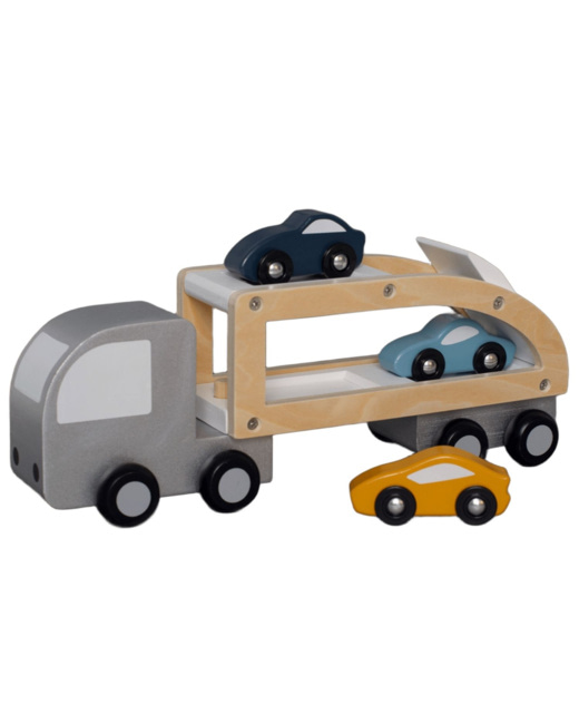 Camion remorque pour voitures en bois