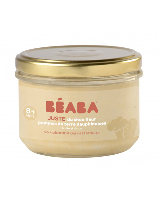 Juste une purée de chou fleur, pommes de terre dauphinoise, truite et citron