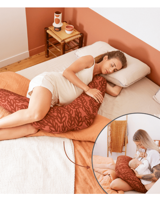 Coussin de grossesse & d'allaitement 2-en-1