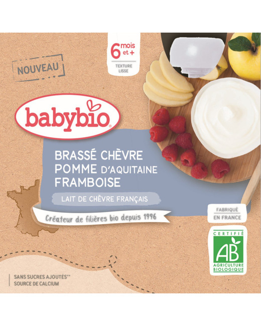 Brassé au Lait de Chèvre français - Pomme de Nouvelle-Aquitaine Framboise