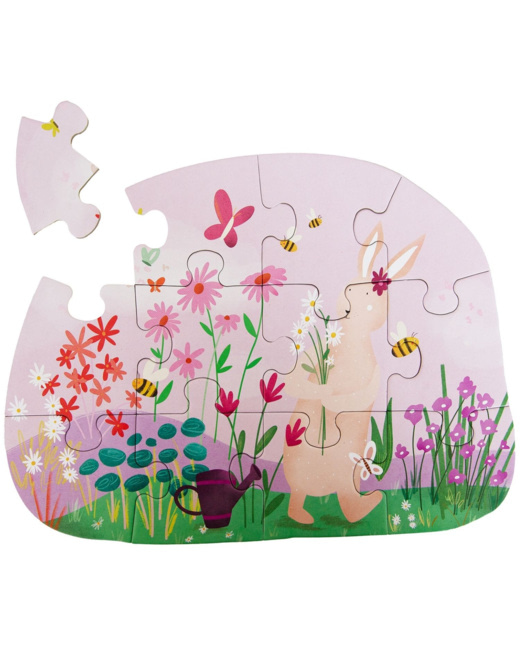 Puzzle à forme les fleurs de Mrs. Rabbit