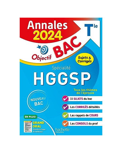 Annales Objectif BAC 2024 - Spécialité HGGSP