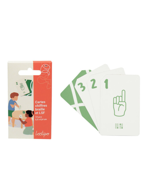 Cartes Chiffres Braille LSF