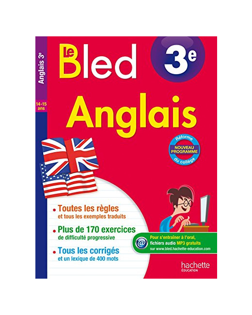 Cahier Bled - Anglais 3e - Nouveau programme 2016