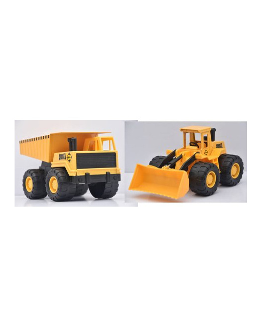 Camion benne et chargeur