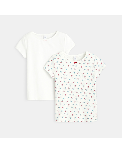 T-shirts sous-vêtements (lot de 2) rose fille