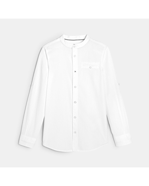 Chemise col mao blanche garçon