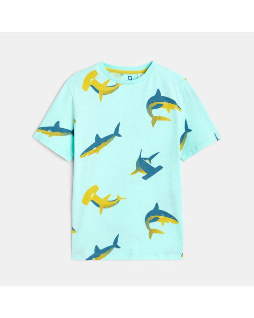 T-shirt imprimé bleu garçon
