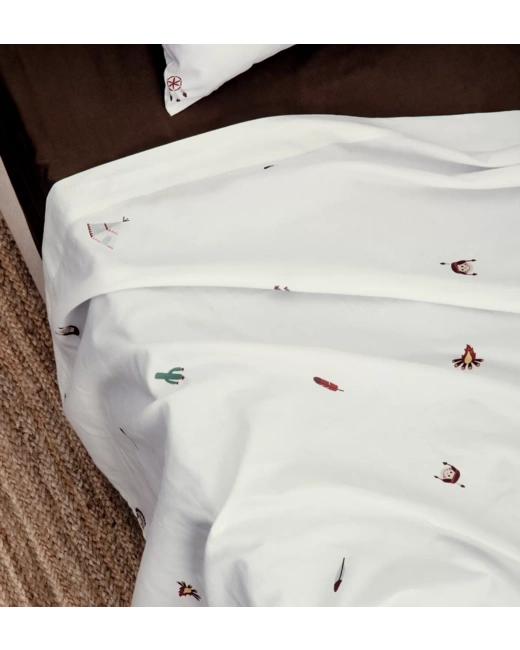 Drap plat 1 personne coton bio Petite Plume