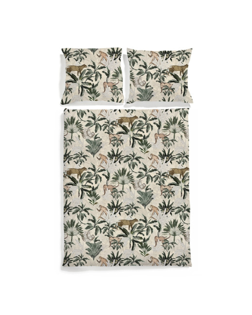 Housse de couette en satin de coton - Jungle