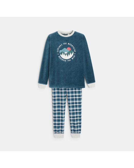 Pyjama 2 pièces motif banquise bleu garçon