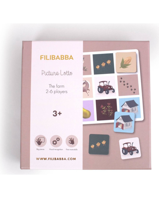 Jeu loto des images à la ferme