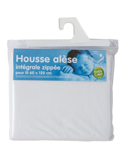 Alèse intégrale zippé en microfibre