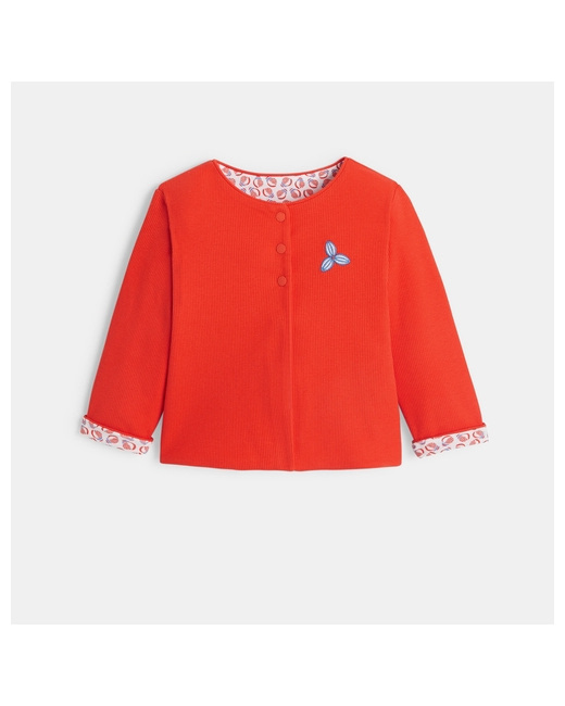 Gilet réversible maille côtelée et imprimée
