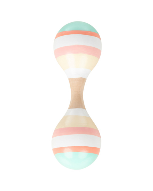 Petite maraca double en bois Crazy Colors