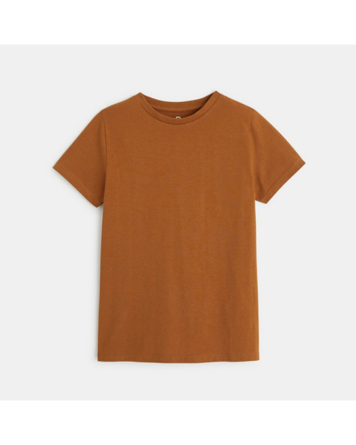 T-shirt basique manches courtes orange garçon